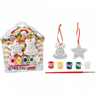 Набор для творчества Bondibon Ёлочные украшения Звездочка и колокольчик BB1688