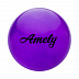 Мяч для художественной гимнастики Amely с блестками AGB-102 19 см purple