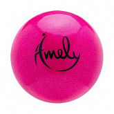 Мяч для художественной с насыщенными блестками Amely AGB-303 19 см pink