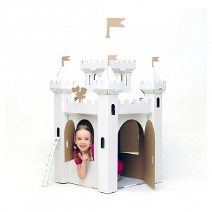 Домик из картона Картонный папа Сказочный замок white