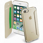 Чехол Cellularline Clbook Case Trasp для IPhone 7 CLEARBOOKIPH747H gold