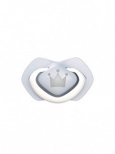 Пустышка Canpol babies Royal Baby Силиконовая Симметричная 0-6 мес., 2 шт. (22/650_blu) blue
