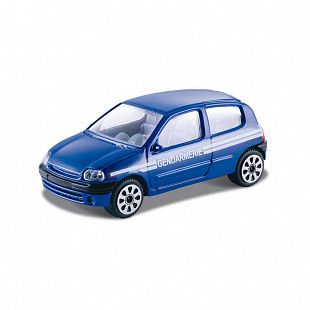 Машинка Bburago Renault Clio Gendarmerie 1:43 (18-30001/18-30088) blue