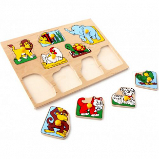 Игрушка детская деревянная Животные 1406