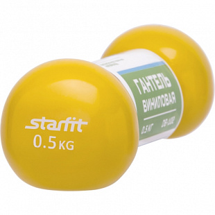 Гантель виниловая Starfit DB-102 0.5 кг yellow