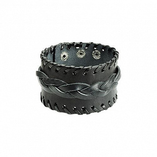 Мужской браслет из натуральной кожи Spikes SL0092-K