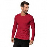 Пуловер мужский Jack Wolfskin Sky Range Longsleeve M red lacquer