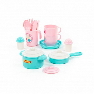 Набор детской посуды Полесье "Хозяюшка" на 2 персоны (V4) (18 элементов) 80127