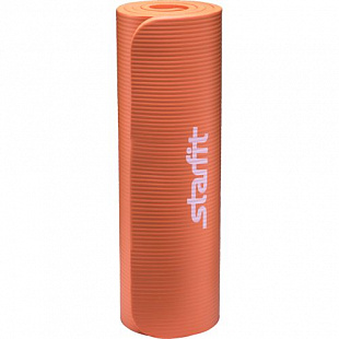 Гимнастический коврик для йоги, фитнеса Starfit FM-301 NBR orange (183x58x1,5)