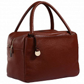 Женская сумка из кожи Pola 9019 dark brown