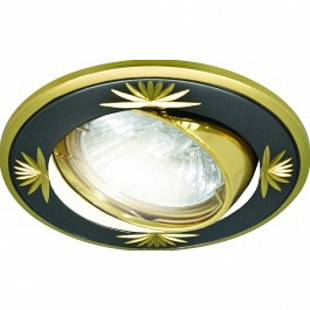 Светильник встраиваемый поворотный Tdm СВ 02-04 MR16 50Вт G5.3 black / gold SQ0359-0012