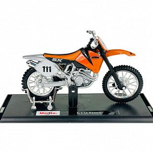 Масштабная модель мотоцикла Maisto 1:18 KTM 520SX 39300 (20-00354) Silver/Orange НОВОЕ ПОСТУПЛЕНИЕ