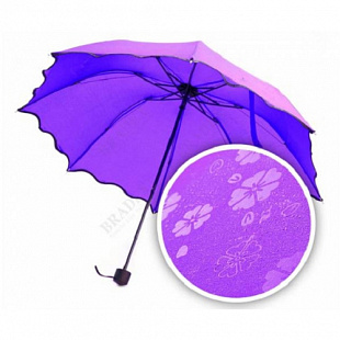 Зонт с проявляющимся рисунком Bradex purple SU 0034