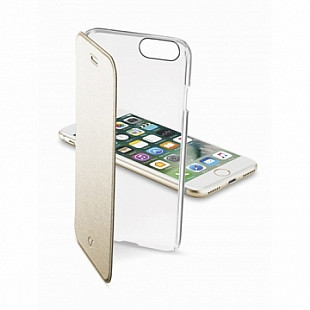 Чехол Cellularline Clbook Case Trasp для IPhone 7 CLEARBOOKIPH747H gold