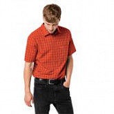 Рубашка мужская Jack Wolfskin Hot Springs Shirt M saffron orange checks