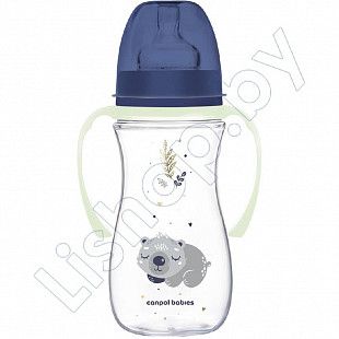 Антиколиковая бутылочка для кормления Canpol Babies Easystart Sleepy Koala с широким горлышком 300 мл, 12+ мес. (35/238_blu)