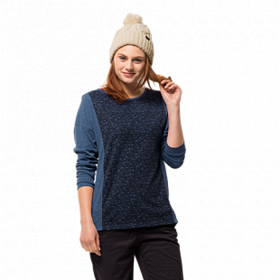 Футболка женская Jack Wolfskin Moro Panel Longsleeve ocean wave