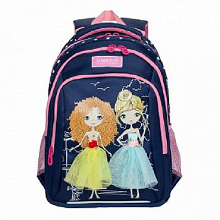 Рюкзак школьный GRIZZLY RG-966-3 /3 dark blue