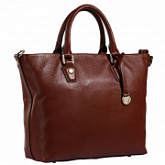 Женская сумка из кожи Pola 9016 dark brown