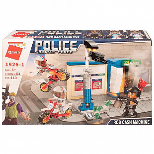 Конструктор Qman Полиция. Ограбление банкомата 1926-1