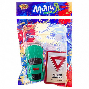 Набор игровой  YAKO "дорожное движение" с инерционной машиной и 6 карточек М7174