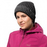 Шапка женская Jack Wolfskin Wintertide Cap Women dark grey