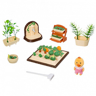 Игровой набор Happy Family 012-06B с фигуркой зверюшки, огород