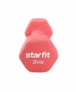 Гантель неопреновая Starfit Core DB-201 3 кг coral