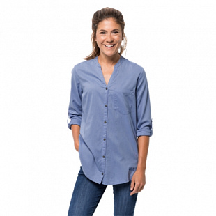 Рубашка женская Jack Wolfskin Indian Springs Shirt Women dusk blue stripes
