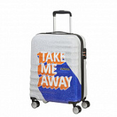 Чемодан American Tourister Wavebreaker Print 15G-91001 Silver/Blue 