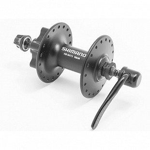 Втулка передняя Shimano Alivio HB-M475 32Н, под диск, OLD:100мм, ось:108мм, black AHBM475BL