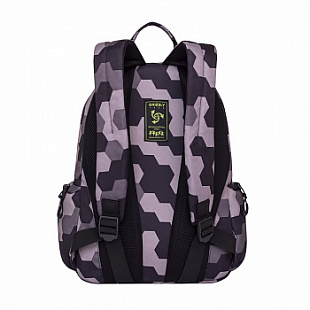 Рюкзак школьный GRIZZLY RU-800-1 /1 gray hexagons