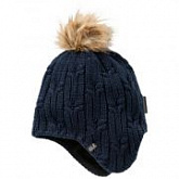 Шапка женская Jack Wolfskin Stormlock Braid Cap Women midnight blue