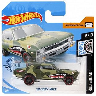 Машинка Hot Wheels Базовой коллекции '68 Chevy Nova 73/250 (5785 GHD28)