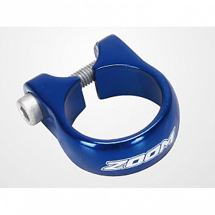 Зажим подседельный Zoom 28,6 мм blue ZTB98198