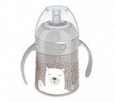 Поильник-непроливайка Lovi Buddy bearr с трубочкой 150 мл., 6 мес. + (35/360) Beige/Gray