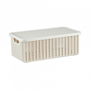 Ящик Idea для хранения с крышкой Вязание 125x195x350мм White
