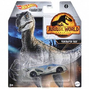 Машинка Hot Wheels Jurassic World Velociraptor Blue (GRM80 GWR52)