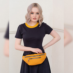 Поясная сумка женская Ors Oro OPS-0157 yellow