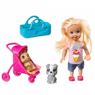 Кукла Bondibon OLY На прогулке с собачками K899-19