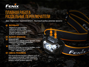 Фонарь налобный Fenix HL18RW black