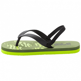 Вьетнамки детские Jack Wolfskin Eezy K khaki / lime