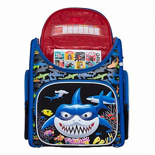 Рюкзак школьный GRIZZLY RAr-081-3 /1 black/blue