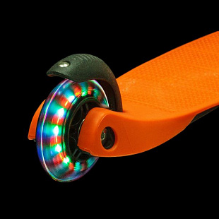 Самокат-кикборд Novatrack Disco-kids Black/Orange 120H.DISCOKIDS.BOR7