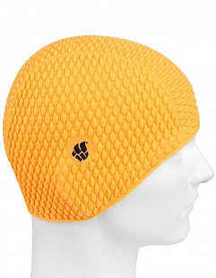 Шапочка для бассейна (плавания) женская Mad Wave Bubble orange