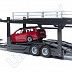 Автовоз Bburago Mercedes Benz Actros + машинка Bburago Ford Focus Combi (18-31456/18-31459) green