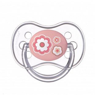 Пустышка Canpol babies Newborn Baby Силиконовая Круглая с колпачком 6-18 мес. (22/563_сap) pink