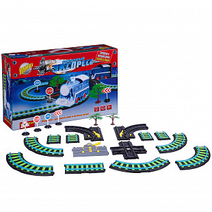 Железная дорога Bondibon  "Восточный экспресс" с одним паровозом, светящаяся в темноте 258 см