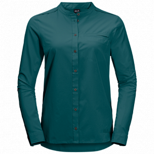 Рубашка женская Jack Wolfskin Victoria Roll-Up Shirt W teal green