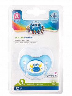 Пустышка анатомическая силиконовая Canpol babies Love&Sea 0-6 мес. (22/506) blue